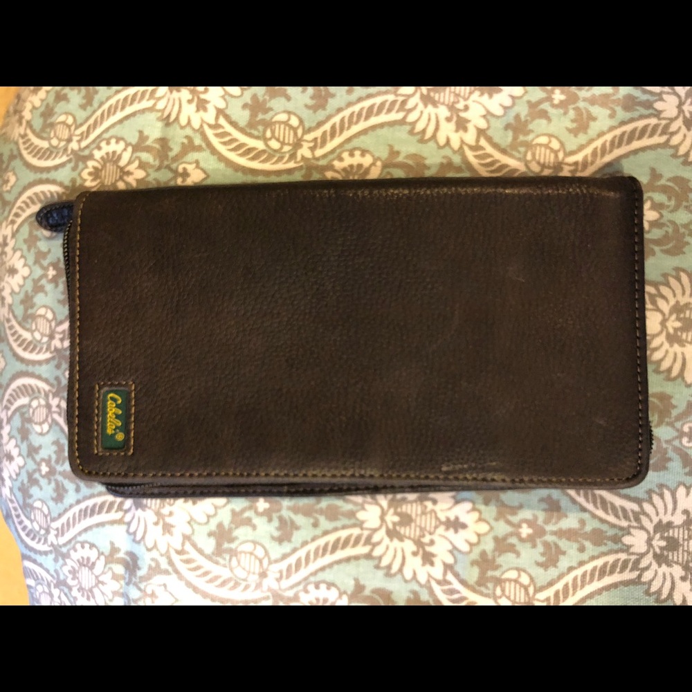 Cabela’s Deer Leather Zipper Checkbook Wallet